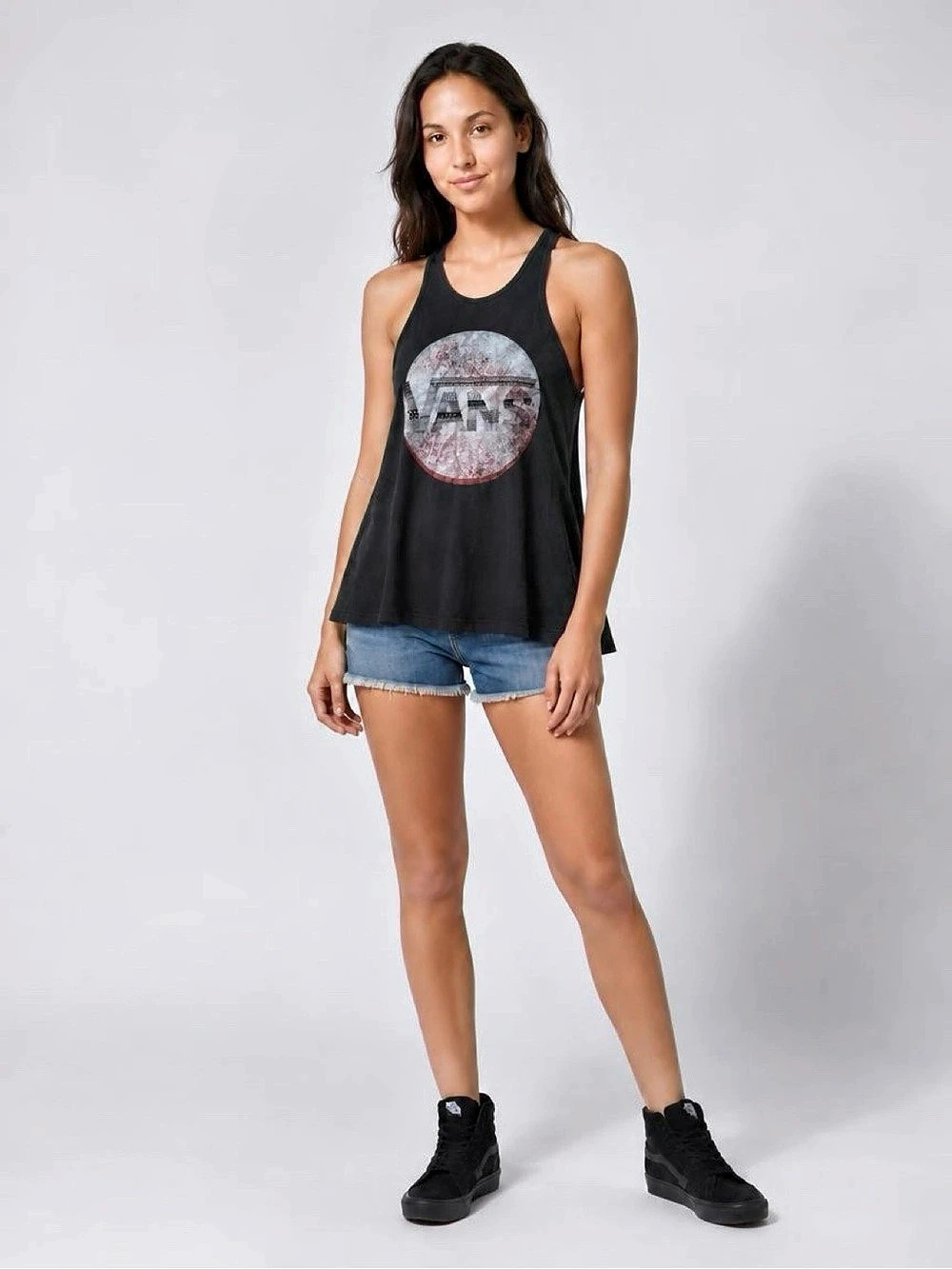 Vans Graphic Tank Top Black S | NWT Tribal Logo Racerback